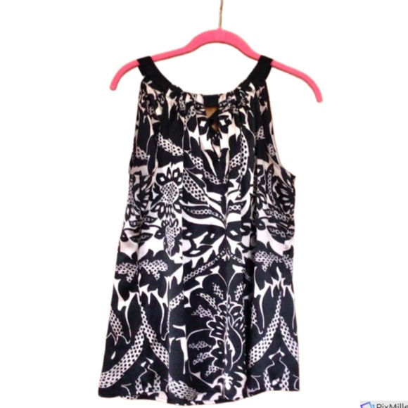 The Limited Womens Champaign and Black Satin Halter Top, L - Picture 1 of 6